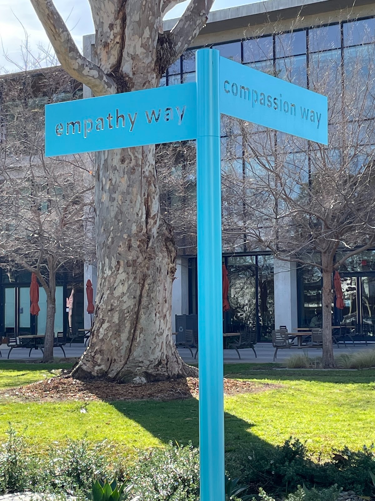 Intersection of Empathy Way & Compassion Way at UCSD